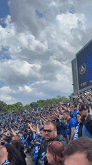 Soccer match draws crowds to Sofia's Vasil Levski Stadium
