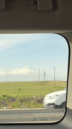 Vehicle passenger records landscape view in Aksaray, Turkey