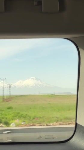 Vehicle passenger records landscape view in Aksaray, Turkey