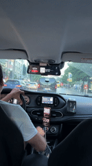 First-person drive through Şişli traffic, Istanbul