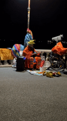 Street musician performs on Burgas waterfront as dancer entertains crowds