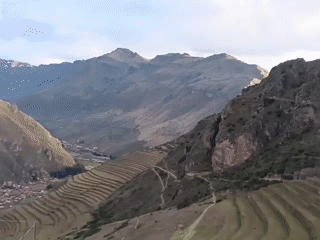 Ancient Pisac terraces documented by witnesses in Peru