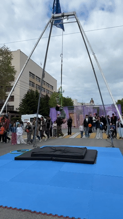 Street performance and hockey promotion event in Khabarovsk