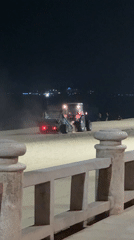 Nha Trang beach gets its nightly mechanical cleanup
