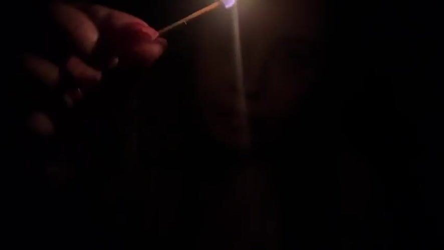 Matches and lighters lit in the dark, Novopokrovskaya night