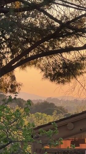 Sunset landscape views captured in Lourmarin countryside
