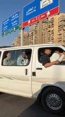 White van spotted on elevated highway in Shubra al Khayma