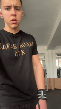 Zlatograd resident documents workout session and spring street scenes