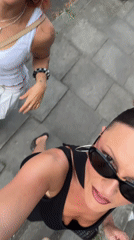 Two women filmed while walking in London