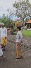 Traditional Balinese ceremony observed in Kuta Selatan Indonesia