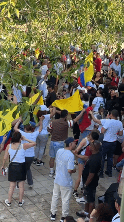 Colombian community celebrates with dancing, boating at Barcelona park