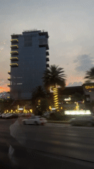 Evening street scene captured in San Bernardino Tlaxcalancingo, Mexico