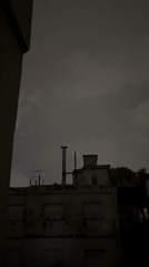 Lightning illuminates dark Buenos Aires sky early morning