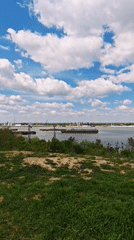 River views captured from elevated position in Giurgiu, Romania