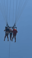 Parasailing and beach activities captured in Manavgat, Turkey