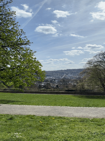 Spring park walk documented in Wuppertal, Germany