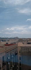 Rooftop view captures Barcelona skyline on Tuesday afternoon
