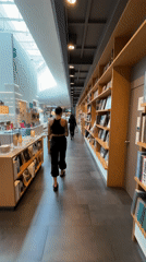 Early morning scenes at Central Embassy bookstore and Bangkok skyline