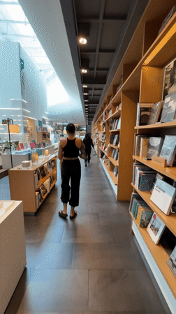 Early morning scenes at Central Embassy bookstore and Bangkok skyline