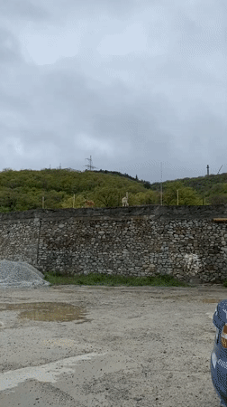 Dogs and cats spotted on stone structures in Chaika