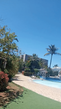 Soccer watch party at a Porlamar resort pool venue