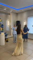 Women gather for dinner party and dancing in Södertälje