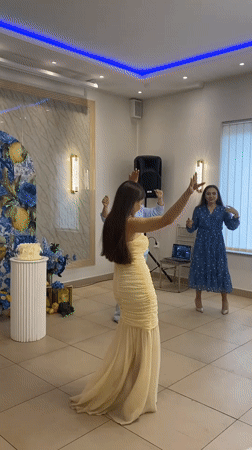 Women gather for dinner party and dancing in Södertälje