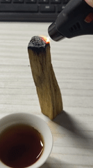 Palo Santo lighting ritual observed in Hrodna, Belarus