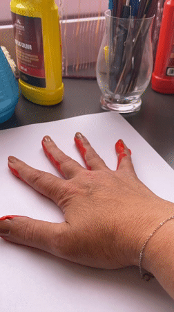 Artist creates handprint tree painting in Czech Republic