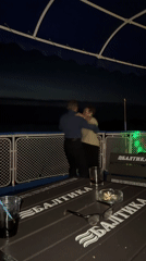 Slow dancing on a boat deck at night, Dulesovo