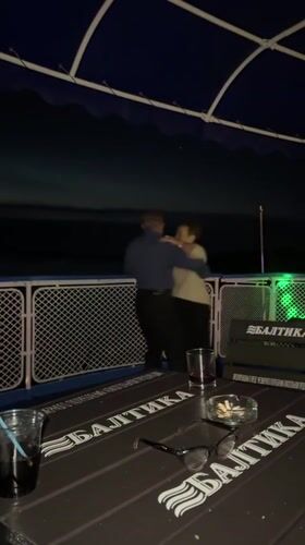 Slow dancing on a boat deck at night, Dulesovo