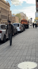 Afternoon street life documented in central Saint Petersburg