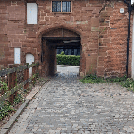 Old brick building and alleyway documented in Coventry