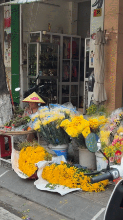 Early morning street market activity documented in Đà Nẵng