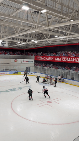 Hockey game recorded at indoor rink in Almetyevsk, Russia