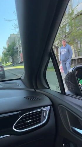 Driver captures morning traffic footage near Aytos market