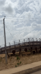 Deteriorating stadium structure documented in Nigeria