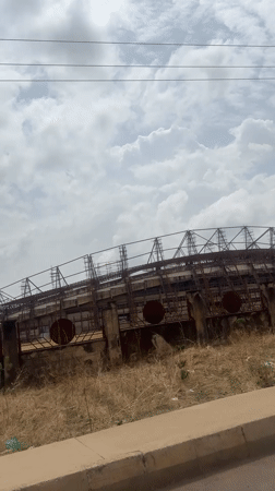 Deteriorating stadium structure documented in Nigeria