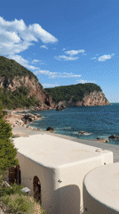 Scenic coastal views captured at Sveti Stefan, Montenegro