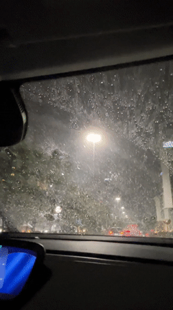 Rainy night driving conditions observed in Tlaxcalancingo, Mexico