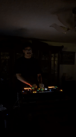 DJ performs at morning house party in Mexico City