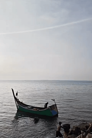 Fishing boat observed in shallow waters near Lhokseumawe shore