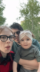Family enjoys bubble play at Izhevsk park