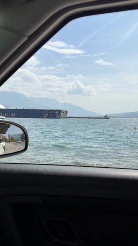 Cargo ship spotted on waters near Bijela, Montenegro
