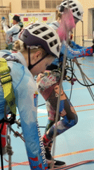 Youth tourism climbing competition held in Berezniki gymnasium