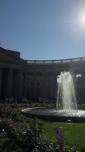 Saint Petersburg landmarks and a Santa on a paddleboard