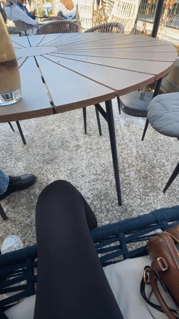 Casual cafe dining captured by witnesses in Varna, Bulgaria