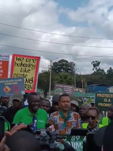Environmental protesters rally in Nairobi over park conservation concerns