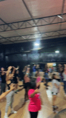 Women participate in Zumba class at Arica gym