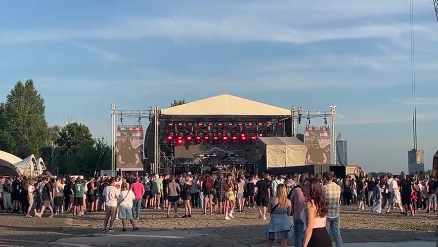 Outdoor music festival in Riga featuring Pendulum live on stage